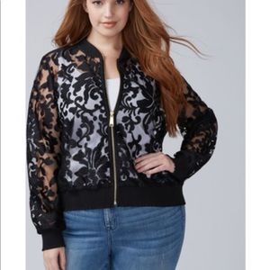 Lane Bryant Lace Bomber Jacket